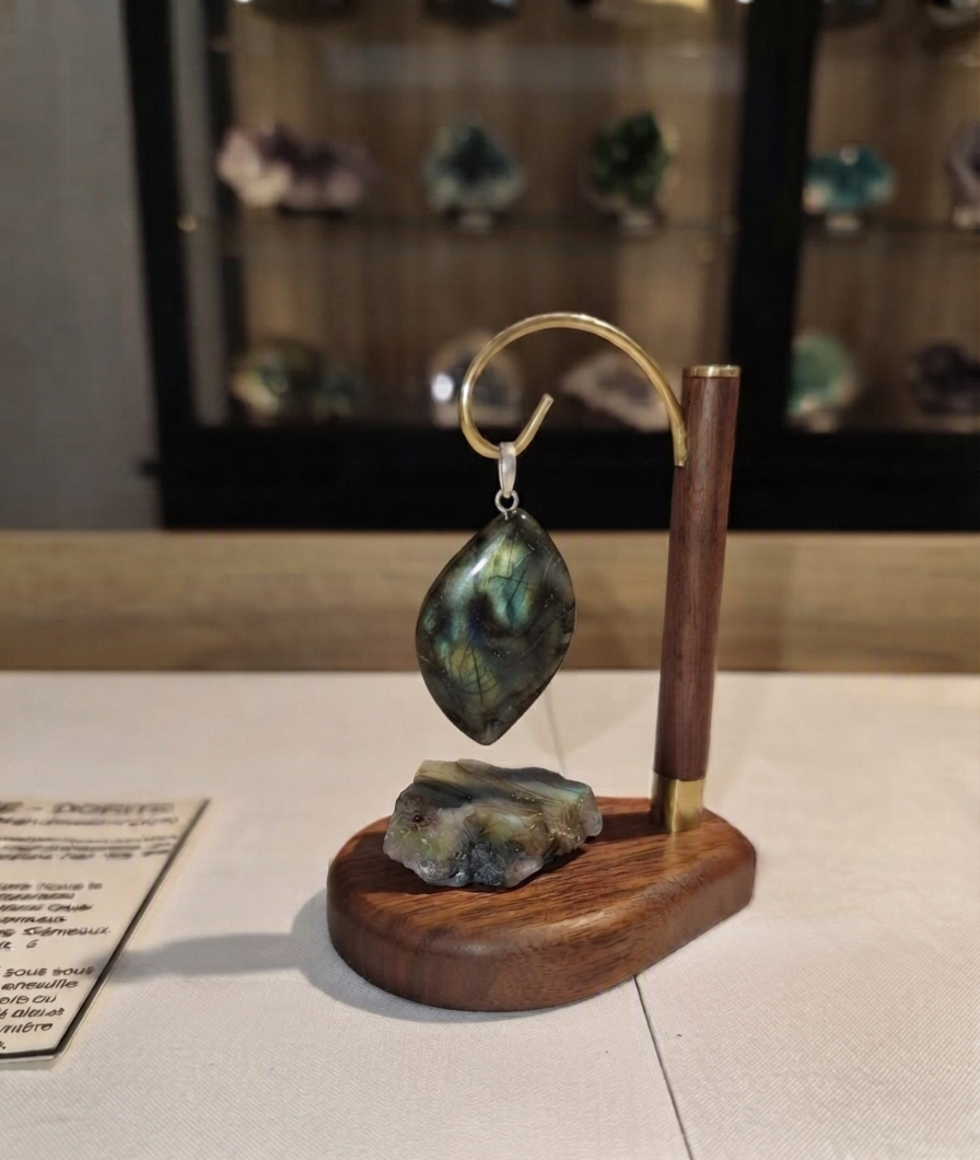 PENDENTIF EN LABRADORITE NATUREL