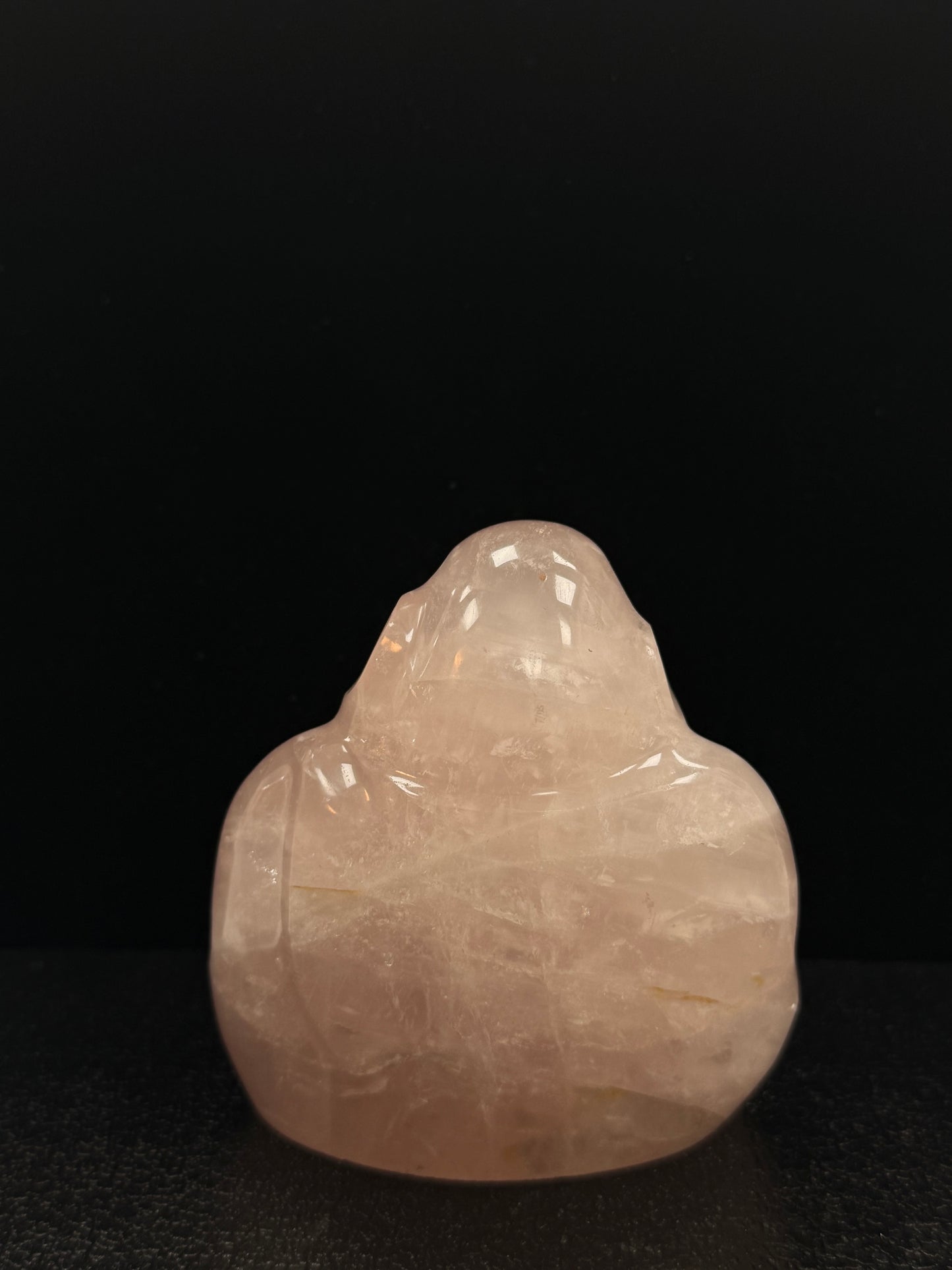 BOUDDHA ASSIS EN QUARTZ ROSE MODELE 2